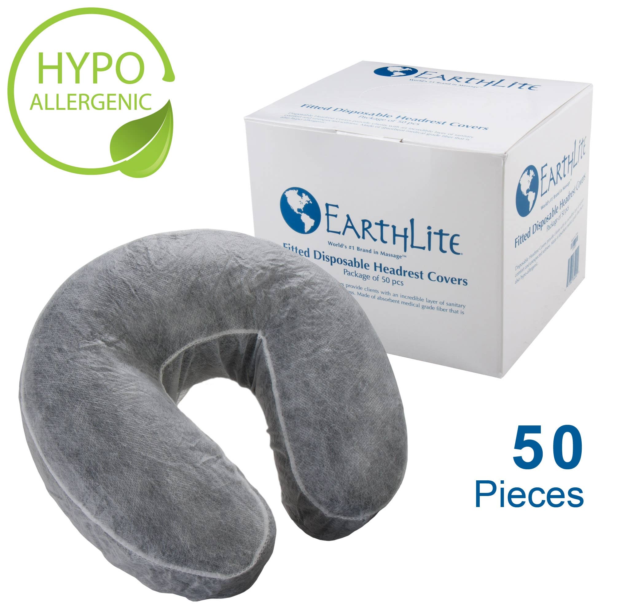 Earthlite Disposable Headrest Covers - 50 Pack | Hypoallergenic & Sanitary Massage Table Accessories for Spas, Salons & Clinics