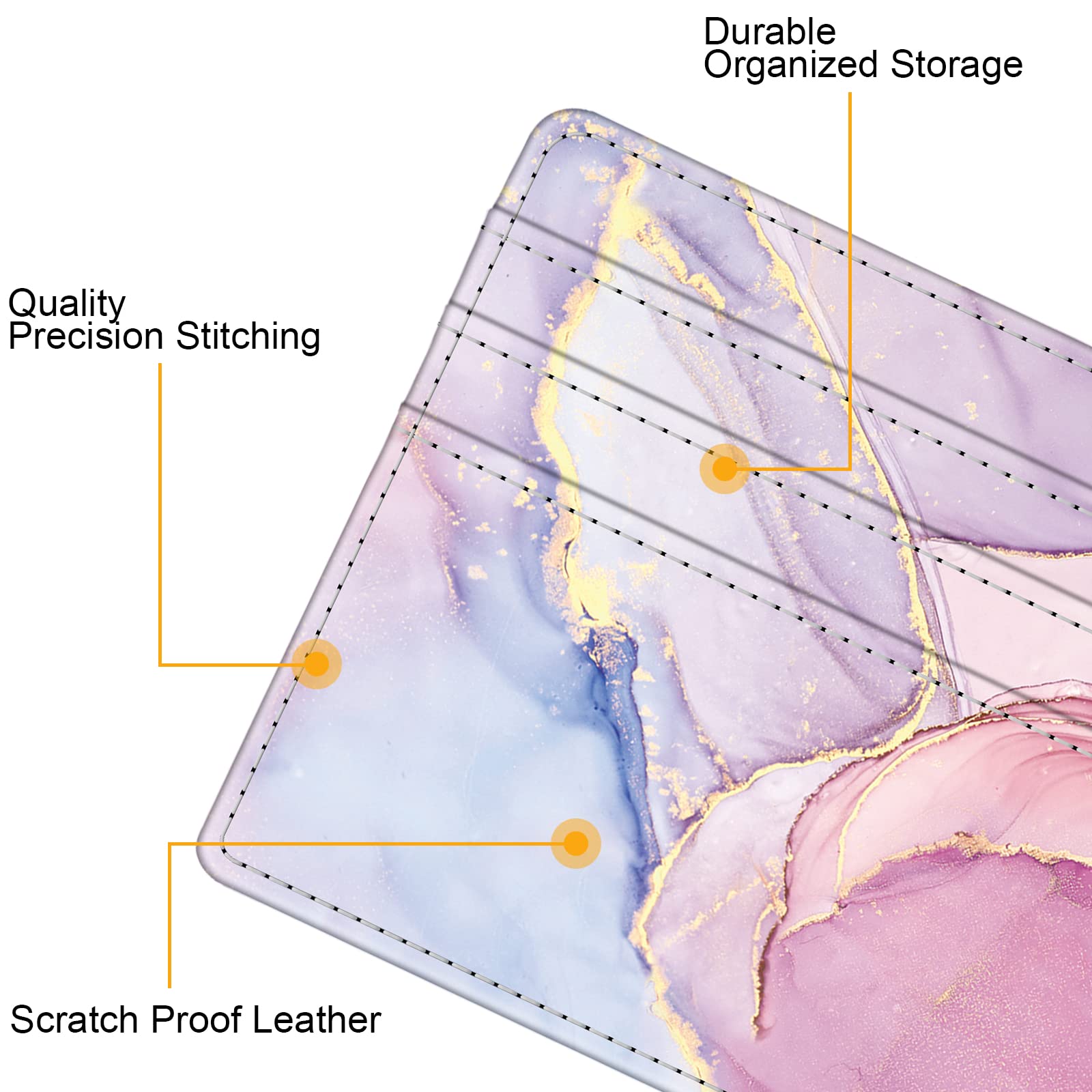 Fintie Slim RFID Wallet for Men & Women - Marble Card Holder for Daily Use