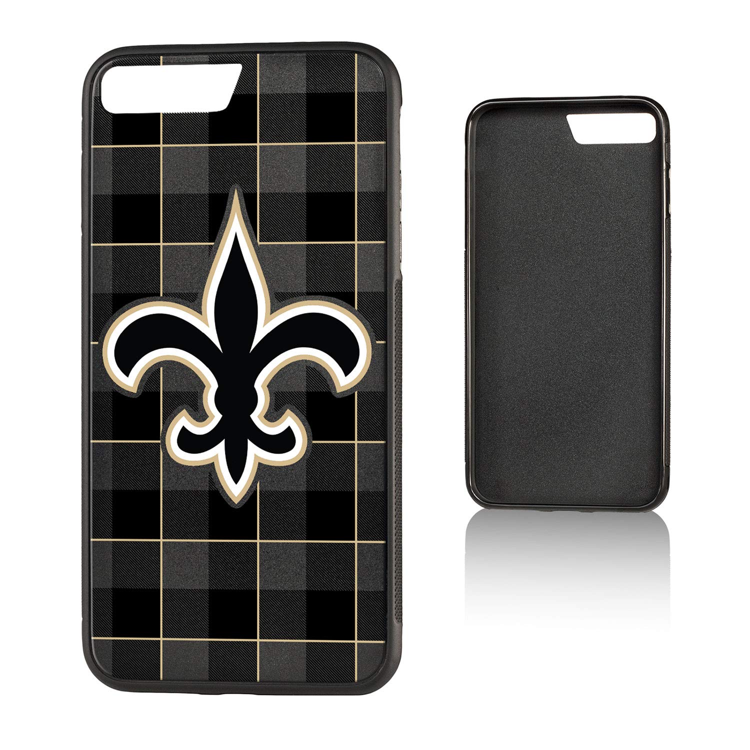New Orleans Saints iPhone Plaid Design Bumper Case - Durable Protection for iPhone 14/13/12/11/X - Perfect for Football Games, Tailgating & Saints Fan Gifts
