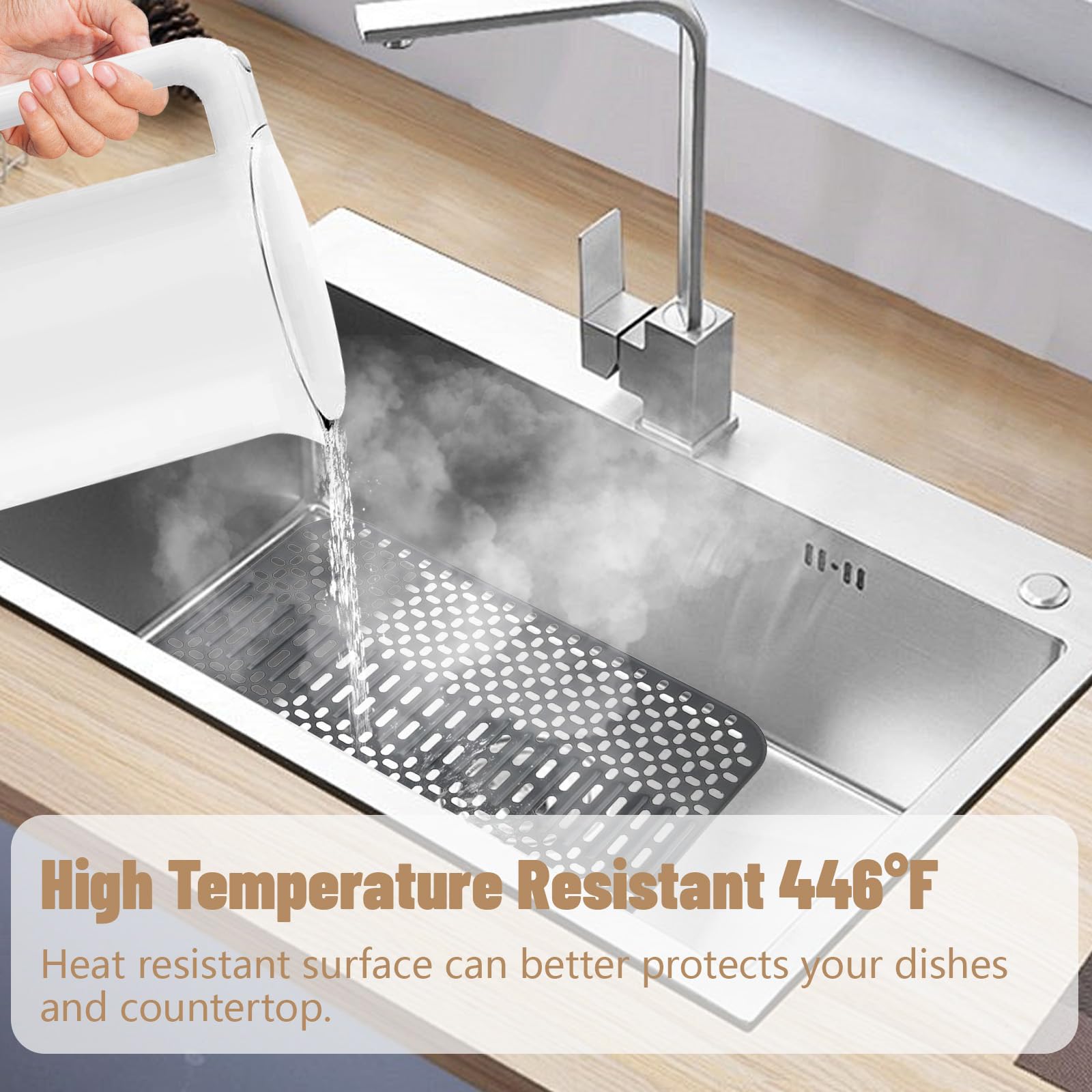 Non-Slip Silicone Sink Protector Mat 16.93