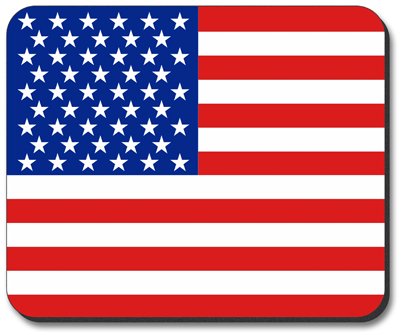 American Flag Art Plates Mouse Pad - Patriotic Desk Accessory for Office, Gaming & Home Decor