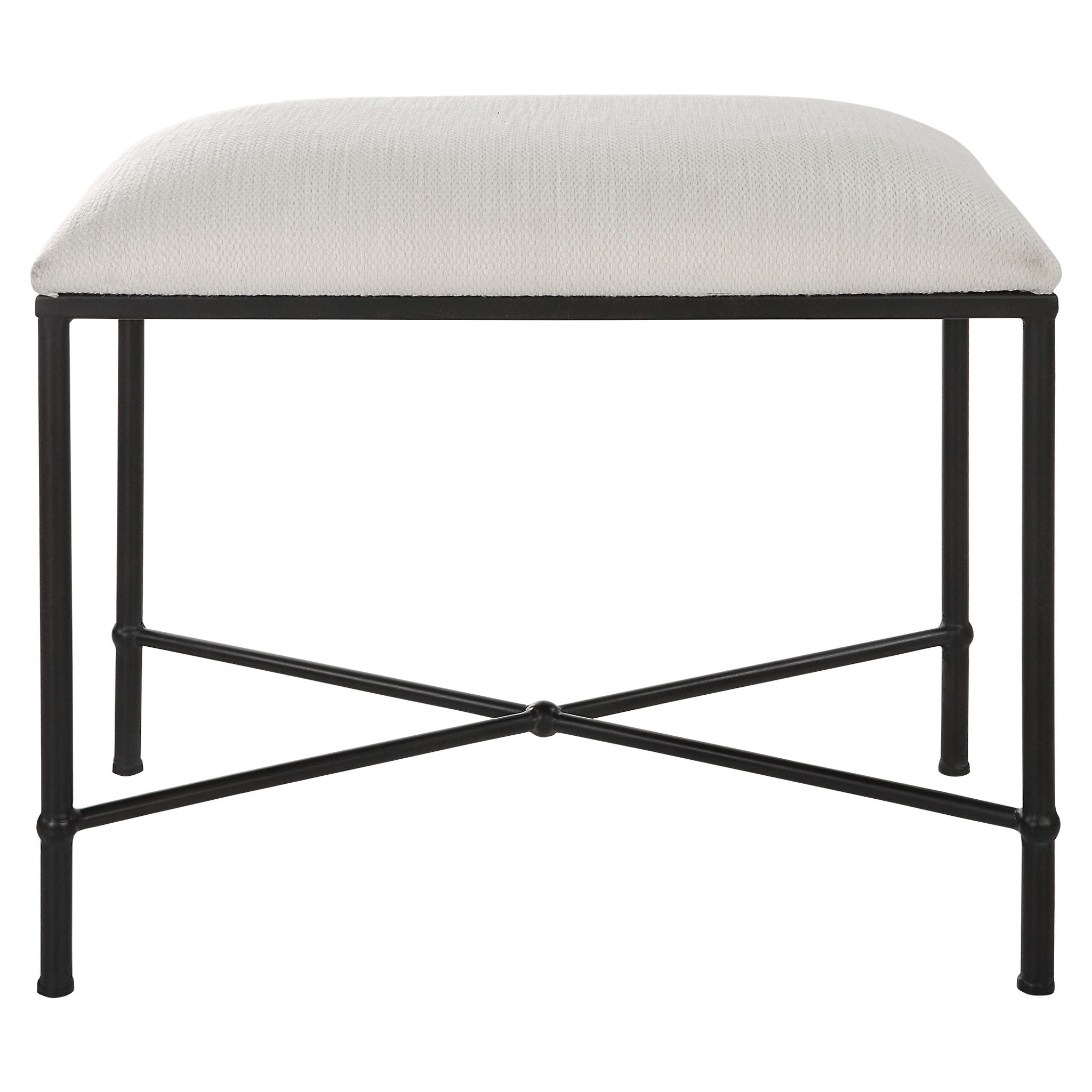Avenham Small Framed Bench - Black Wooden Entryway Bench for Hallway, Living Room & Bedroom Decor