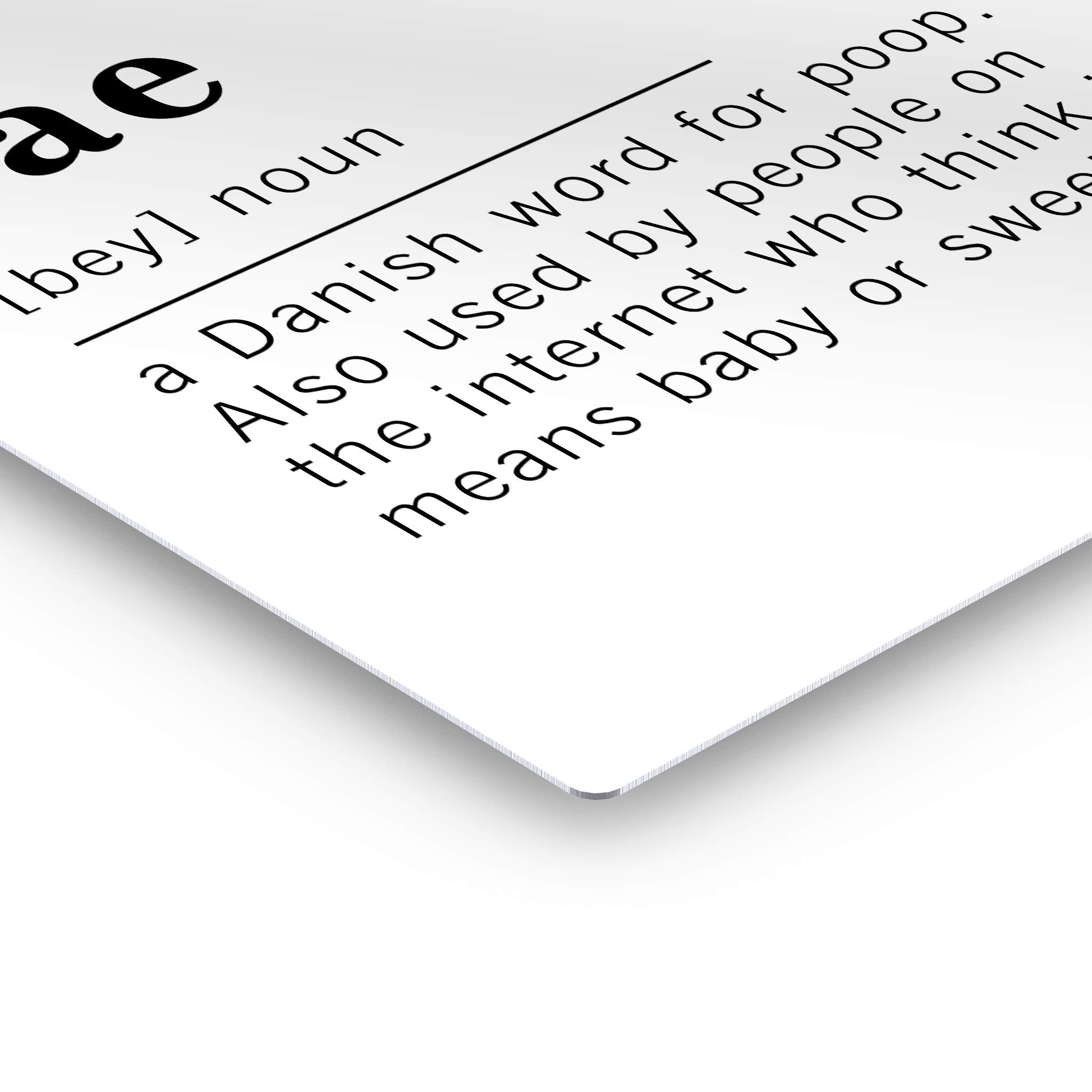 Funny Noun Dictionary Definition of Bae Metal Print - Inspirational Quote Sign for Office, Living Room, Bedroom & Bathroom - Ready to Hang Wall Art Home Decor - Made in USA (40x30 Inches) - Perfect Gift for Couples & Funny Home Decor