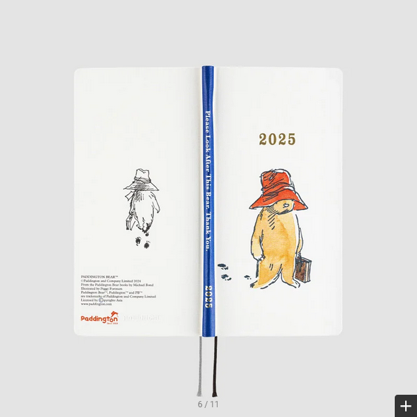 Hobonichi Techo 2025 Planner - Paddington Bear Edition: Weekly Horizontal Hardcover Notebook with January & Monday Start | Japanese Organizer for Work, School & Personal Planning