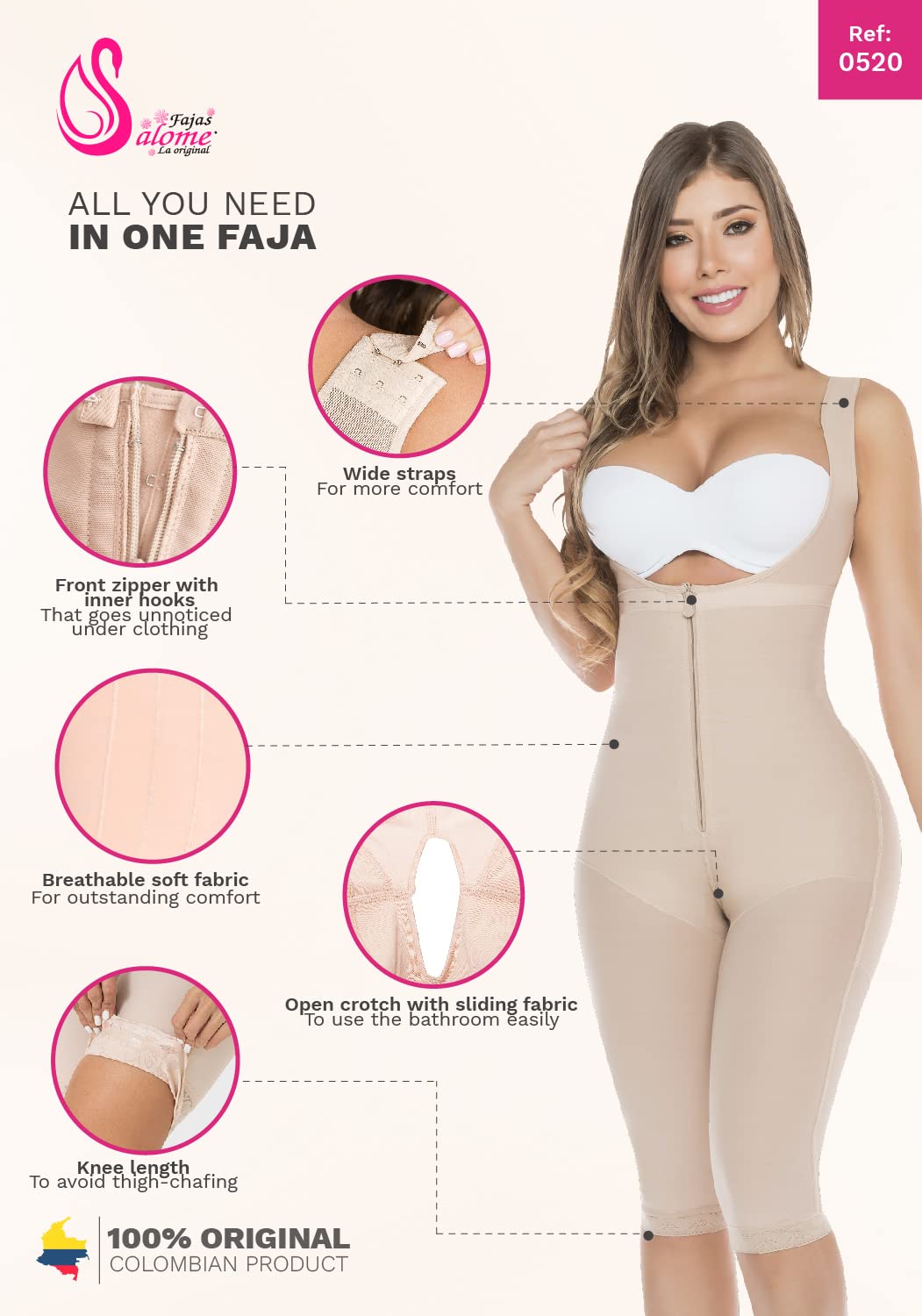 Colombian Post-Surgery Fajas Reductoras - Shapewear for Liposuction Recovery & Body Contouring | Compression Garments for Waist Training, Tummy Control & Butt Lift