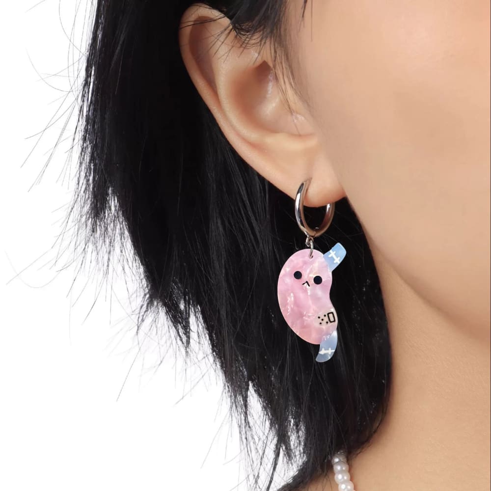 Stylish Bone Organizer Heart & Stomach Earrings - Unique Anatomical Jewelry for Medical Students, Nurses, and Science Lovers - Perfect for Halloween, Costume Parties, and Anatomy-Themed Events