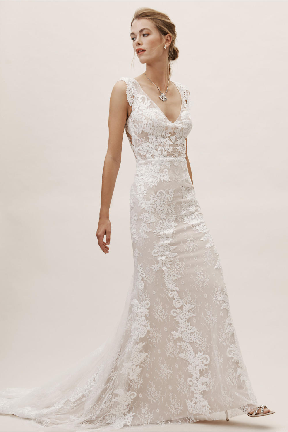 BHLDN Whispers & Echoes Milano Wedding Gown - Elegant Lace Bridal Dress for Romantic Ceremonies & Evening Receptions