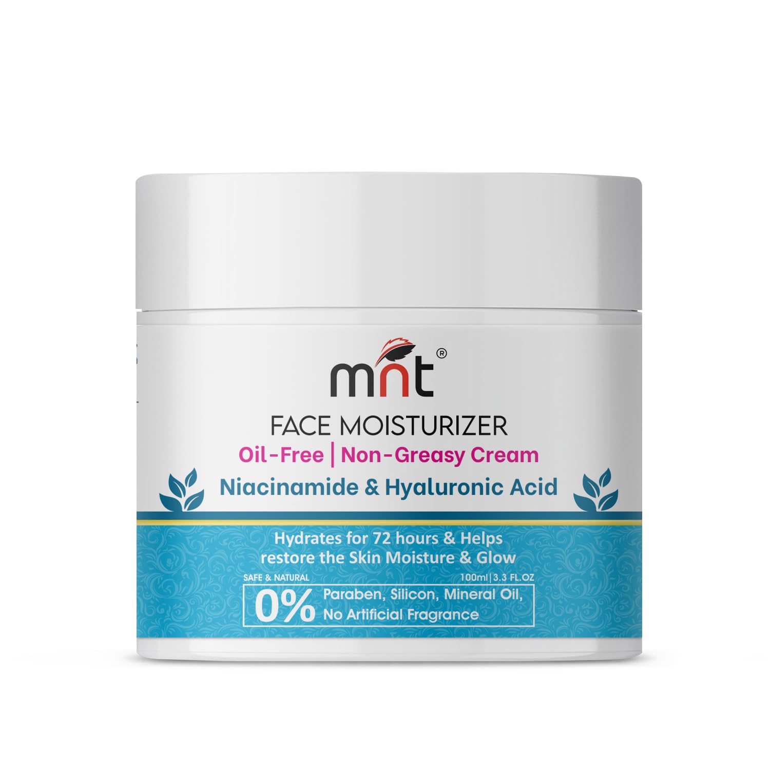 Niacinamide & Hyaluronic Acid Face Moisturizer Cream - Hydrating & Plumping Anti-Aging Skin Care for Dry Skin | Non-Greasy, Oil-Free Formula | 100g | Perfect for Daily Hydration & Nighttime Skin Repair
