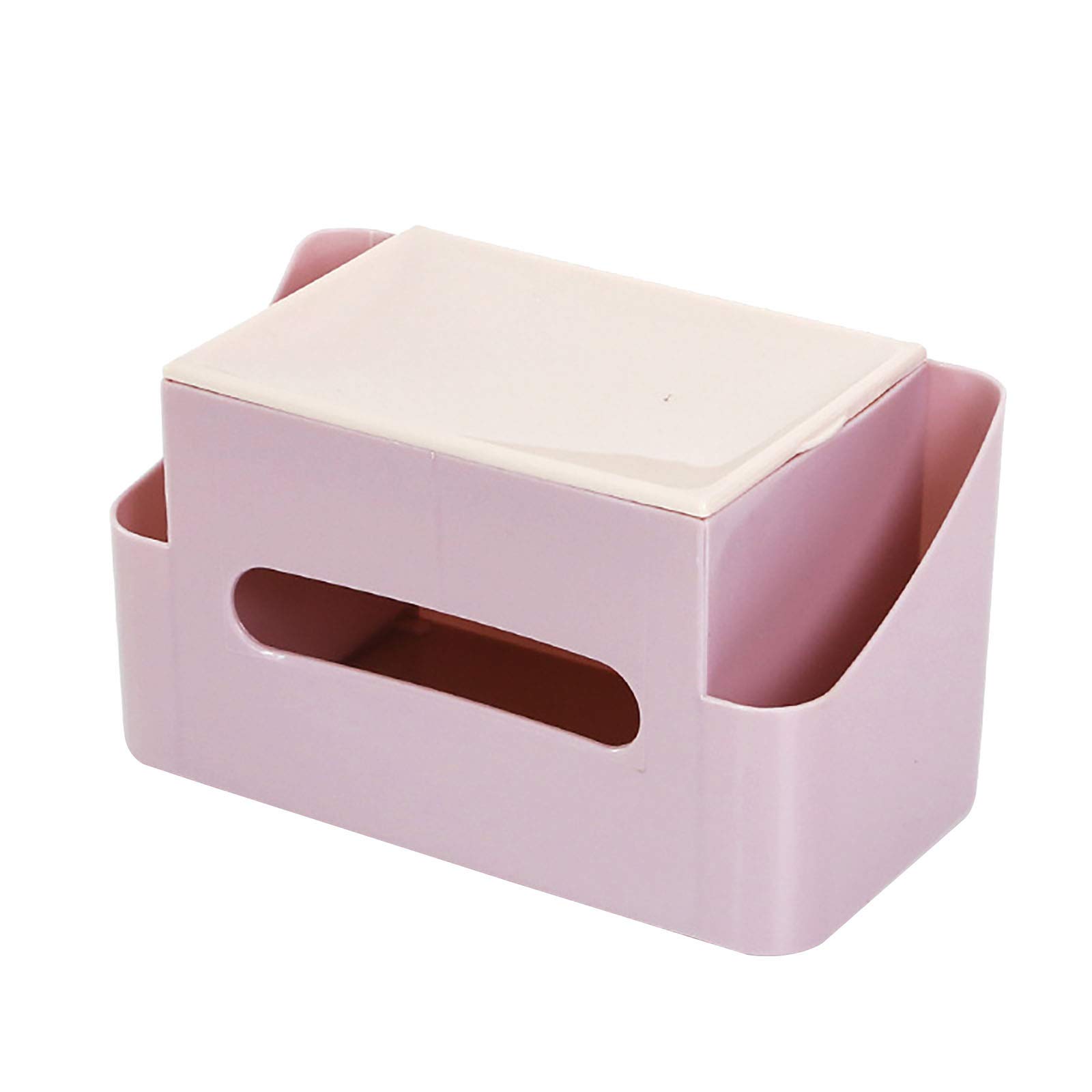 Zerlibeaful Multifunctional Plastic Storage Box for Home & Office - Creative Tissue Holder, Home Decor Organizer (Purple, One Size) - Perfect for Bathroom, Bedroom, Desk & Shelf Organization