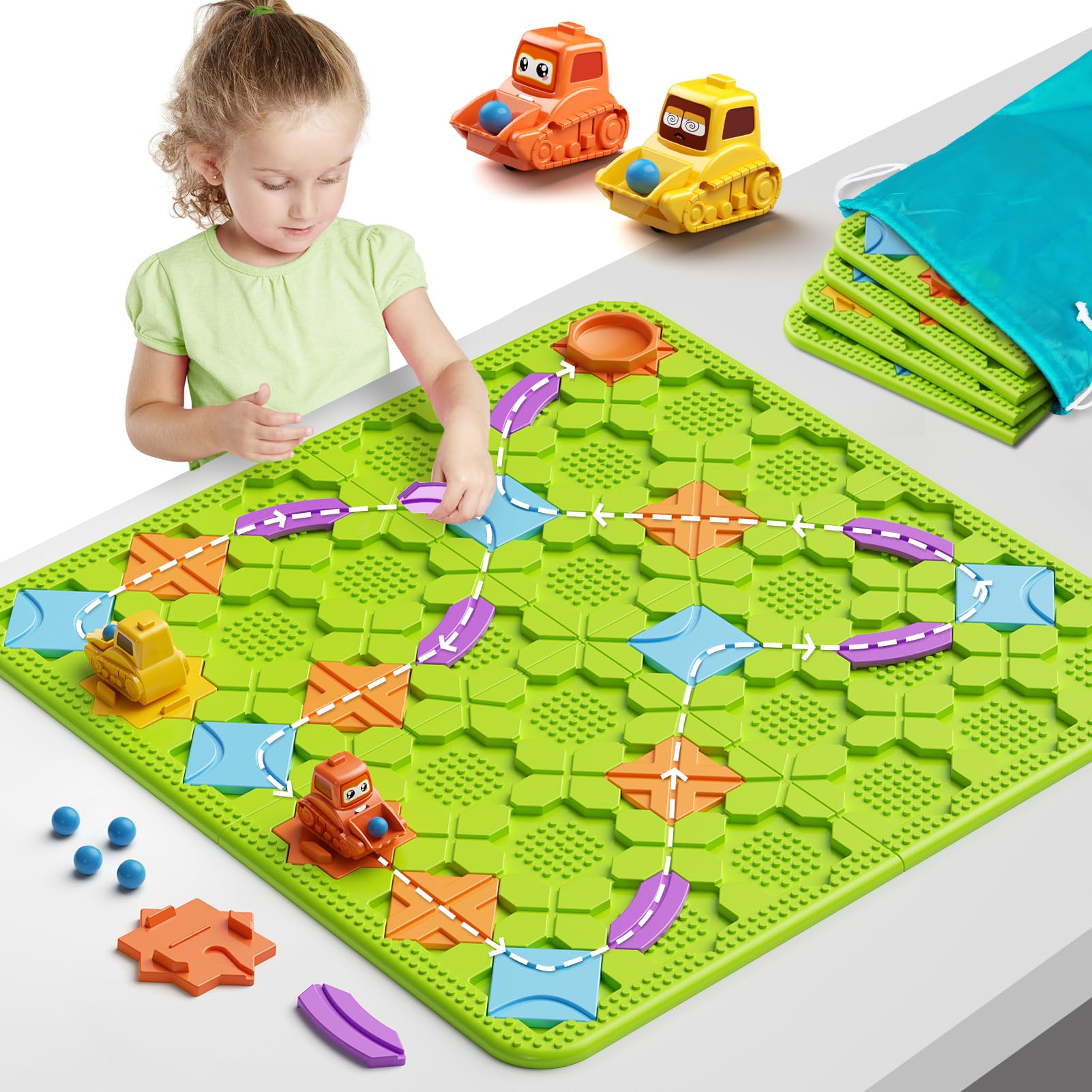 Brain Stem Activity Logic Kits - 200+ Challenging Board Teaser Games & Puzzle Toys for Kids Ages 3-10 | 4 Difficulty Levels | Educational Learning Maze Games for Toddlers - Perfect for Family Game Nights & Classroom STEM Activities