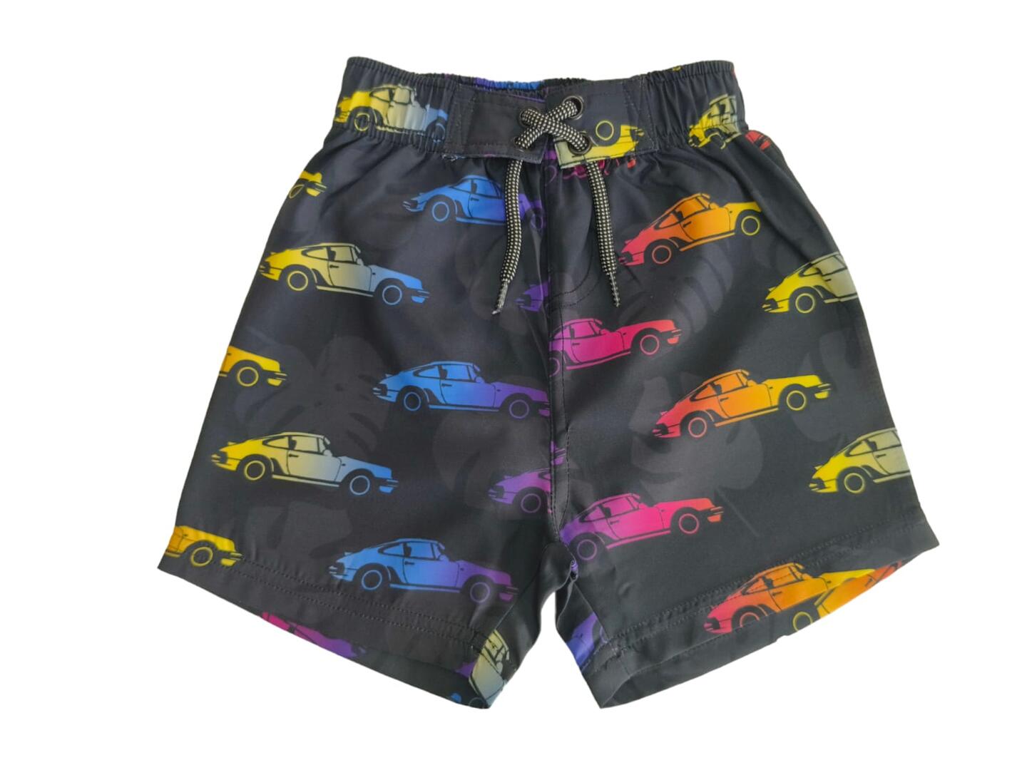 **Mish Mish Race Board Shorts for Men - Black Swim Trunks for Surfing, Swimming & Beach Activities**