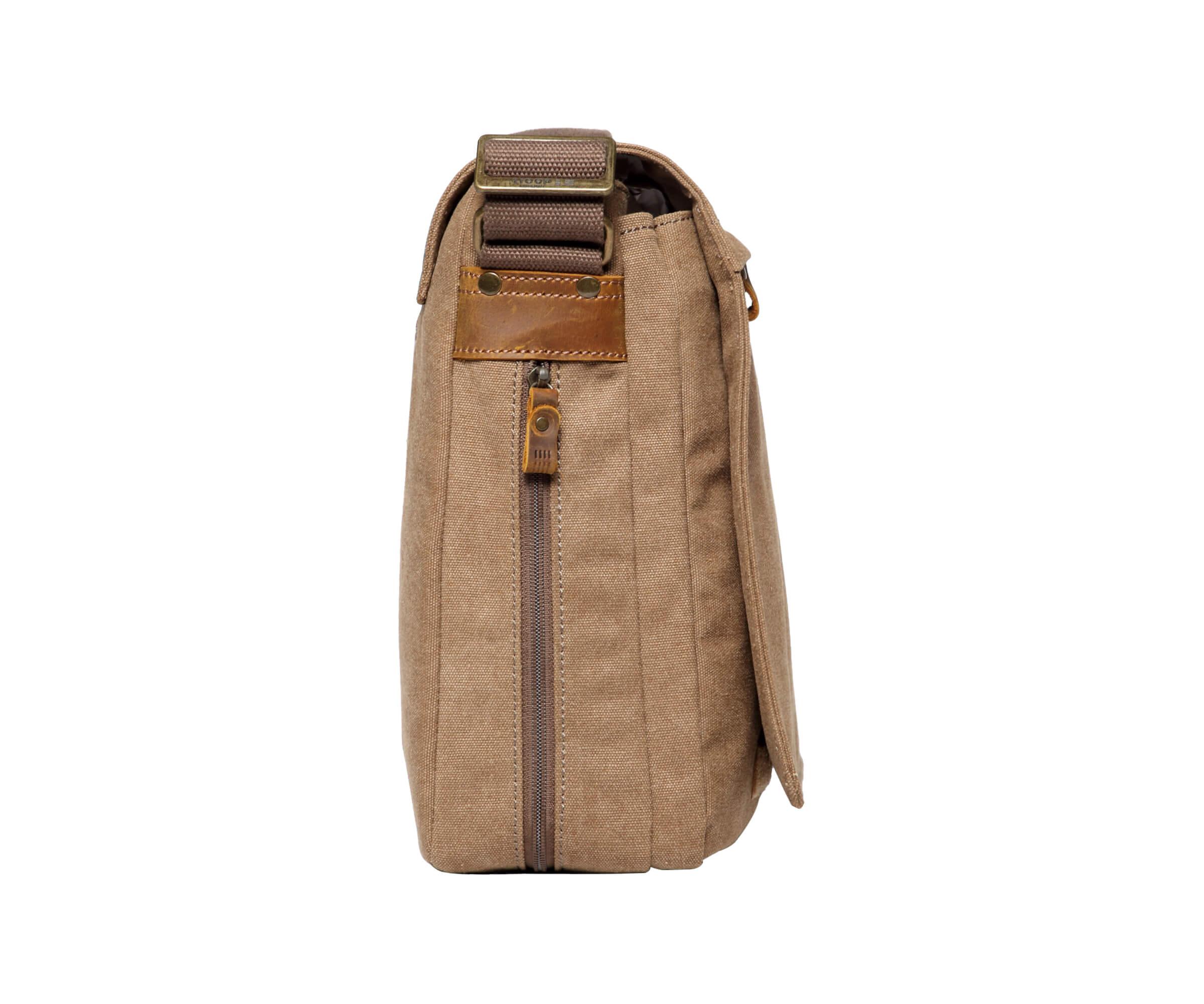 TRP0371 Troop London Classic Canvas Laptop Messenger Bag - Large 18 Inch Diagonal - Perfect for Work, Travel & College