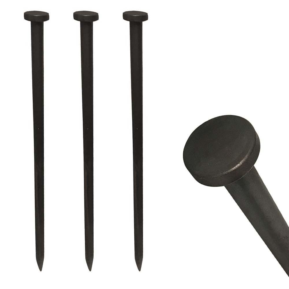Heavy Duty Single Head Metal Tent Stakes - 3/4 x 30 Inch Steel Ground Spikes for Commercial Inflatables, Event Tents & Camping Shelters (4 Pack) - Perfect for Outdoor Events, Beach Parties and Camping Trips