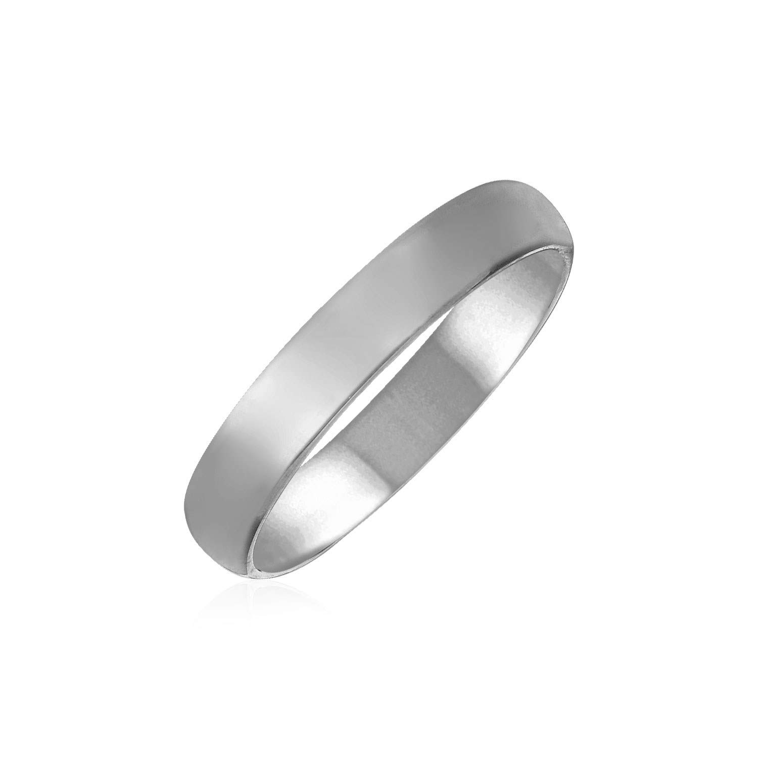 14K White Gold Comfort Fit Wedding Band for Women & Men - 1.1 Grams - Elegant & Durable Wedding Ring for Ceremonies, Anniversaries & Everyday Wear