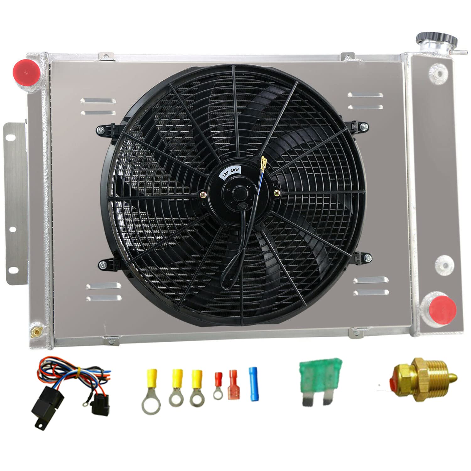 High-Performance CC370 Aluminum Radiator for 1967-1969 Chevy Camaro & Pontiac Firebird - Big Block 23