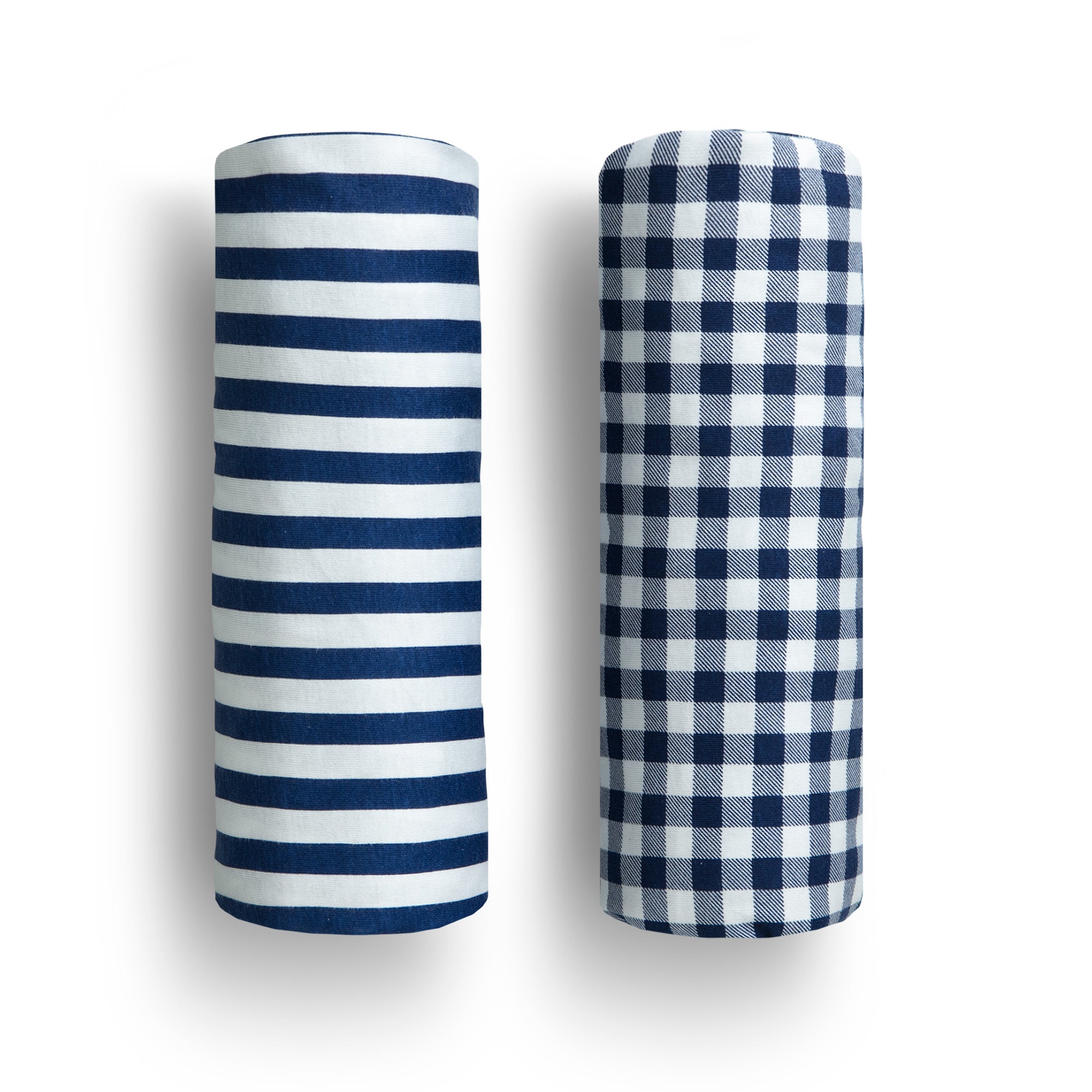 Blue Gingham Fitted Crib Sheets 2 Pack - Soft Baby Crib Bedding Set for Boys & Girls - Perfect for Nursery, Daycare & Travel