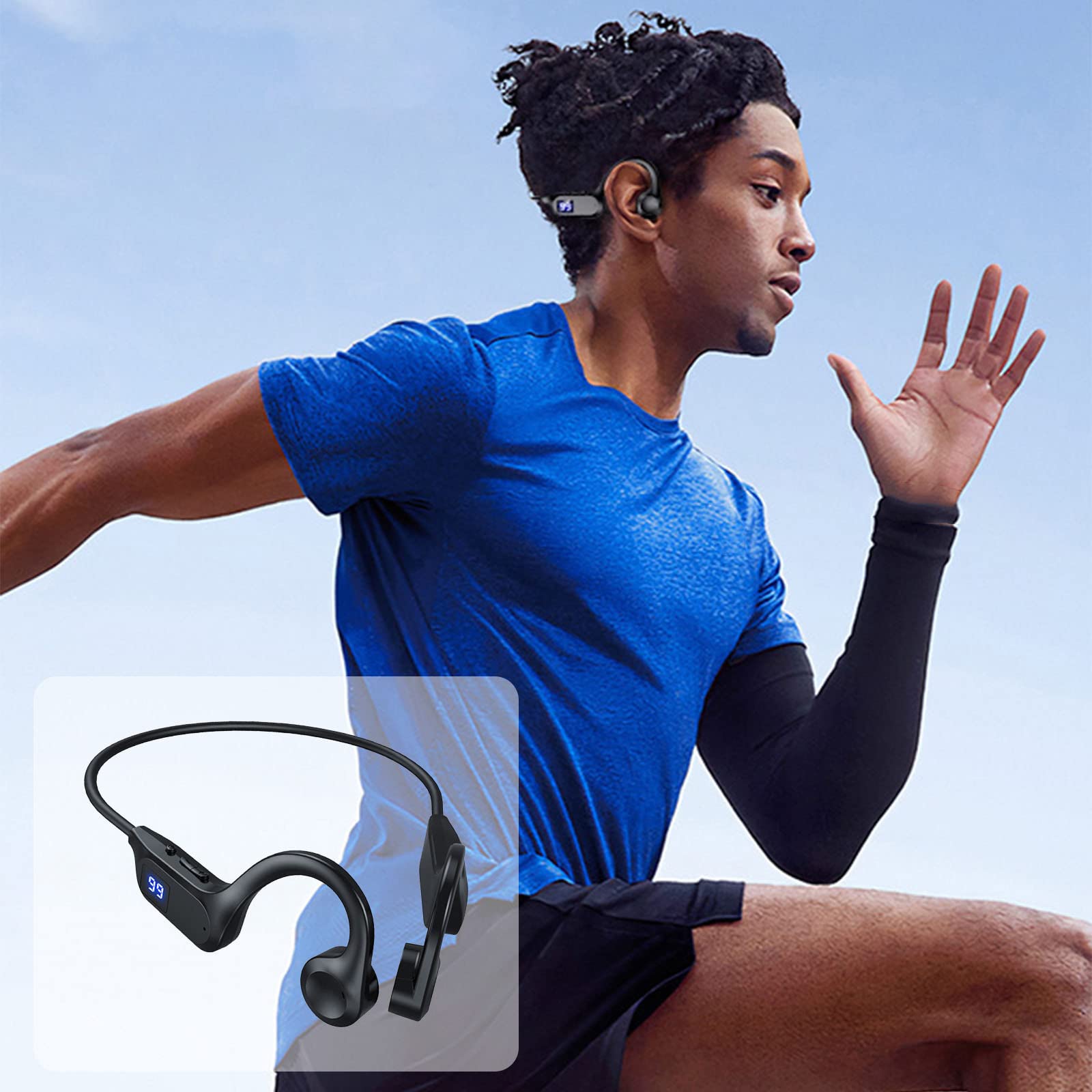 Wireless Earbuds Bluetooth 5.2 - Open Ear Gaming Headphones with Built-in Mic, Sweatproof Sports Headset for Running, Workout & Outdoor Activities | Comfortable Wireless Earphones for All-Day Use