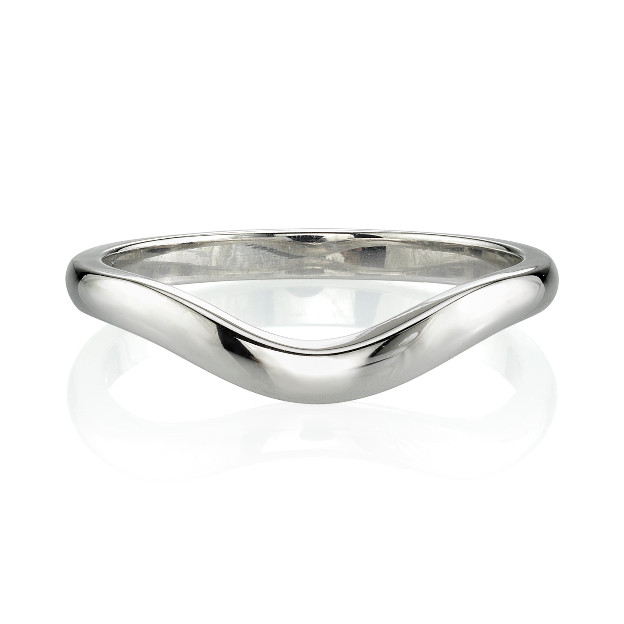 Elegant Single Stone Platinum Grace Band Ring for Women - Perfect for Engagement, Wedding & Anniversary Gifts