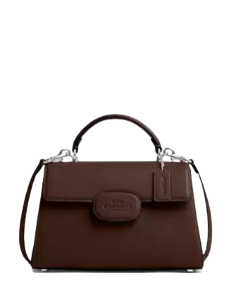 Coach Eliza Leather Top Handle Bag with Gold-Tone Hardware - Perfect for Work, Travel & Everyday Use