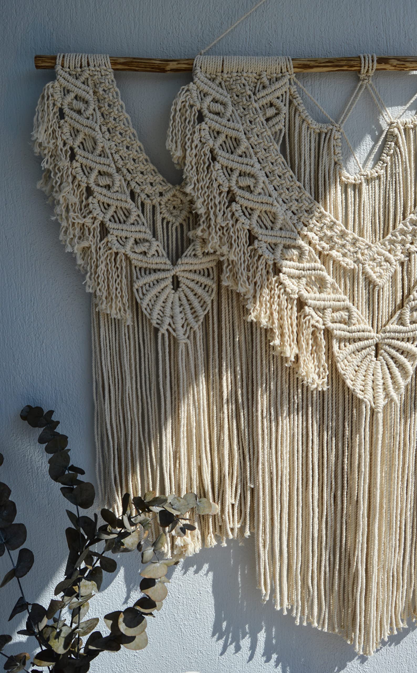 Extra Large Macrame Wall Hanging - Boho Wall Decor for Bedroom, Living Room & Dorm | Handwoven Yarn Tapestry, Aesthetic Wall Art, Macrame Headboard - Perfect for Bohemian Home Decor & Cozy Room Aesthetics
