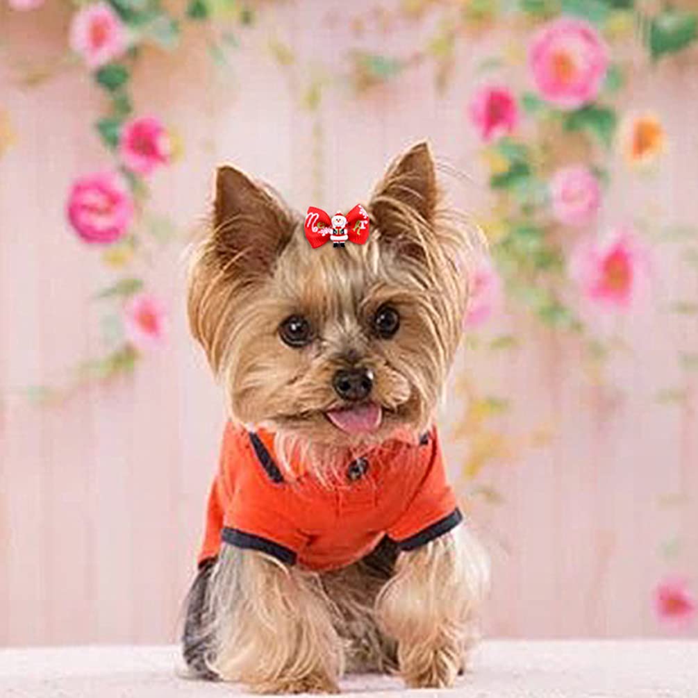 Wepetyo Dog Hair Bows - 50Pcs Colorful Ball Design for Puppy Grooming & Pet Fashion