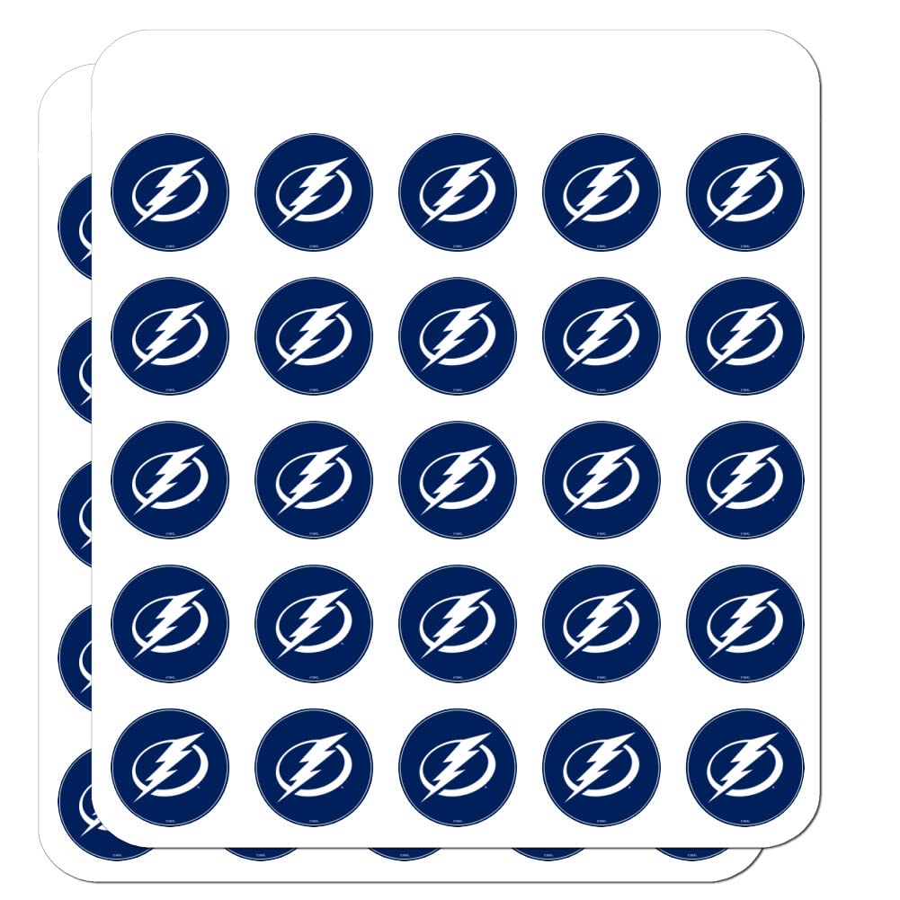 Tampa Bay Lightning Logo 1 Inch Clear Stickers for Planner, Calendar, Scrapbooking, DIY Crafts - Perfect for Bullet Journals, School Projects & Gift Decoration