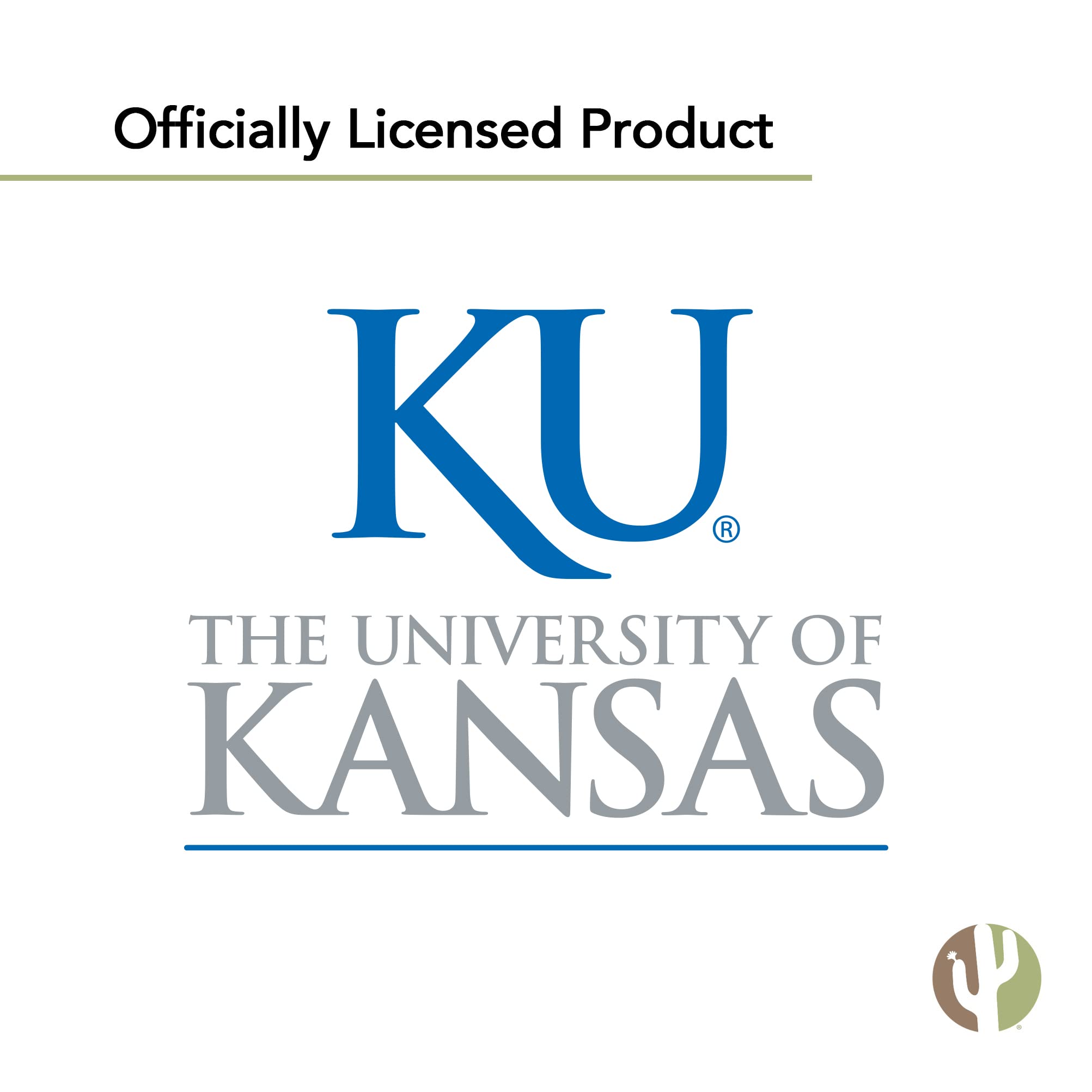 Kansas Jayhawks Luggage Tag - Durable PVC Travel ID Label for Bags & Backpacks | KU Cactus Design | Perfect for College Travel & Campus Identification