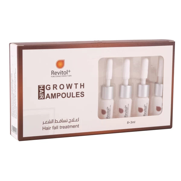 Revitol Hair Growth Ampoules - Fast Hair Regrowth Treatment for Thinning Hair & Baldness - Natural & Effective Solution for Men & Women - Perfect for Daily Use at Home or Salon