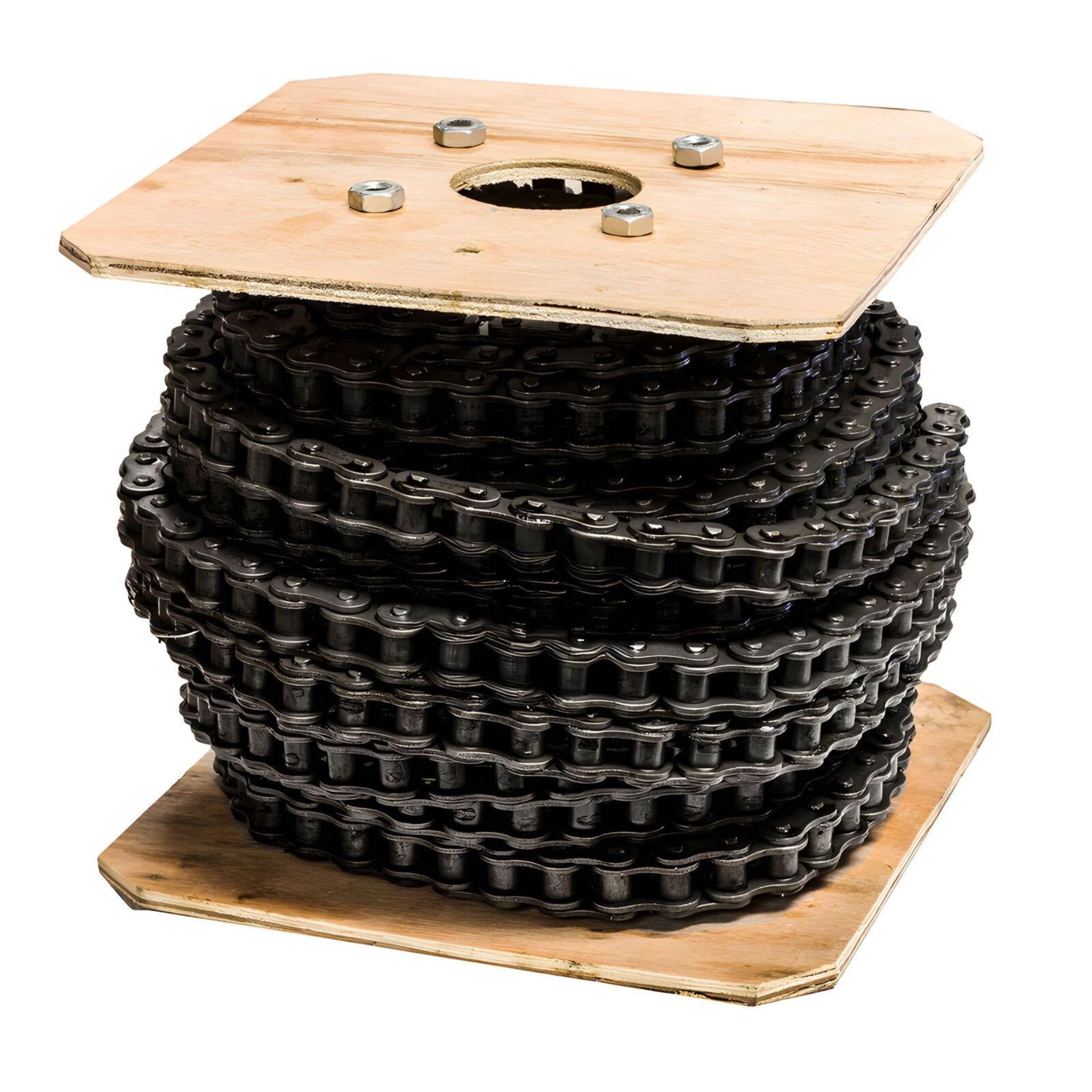 Heavy Duty 40H Roller Chain 50 Feet with 5 Connecting Links - Industrial Strength for Conveyors, Agricultural Machinery & Power Transmission Systems