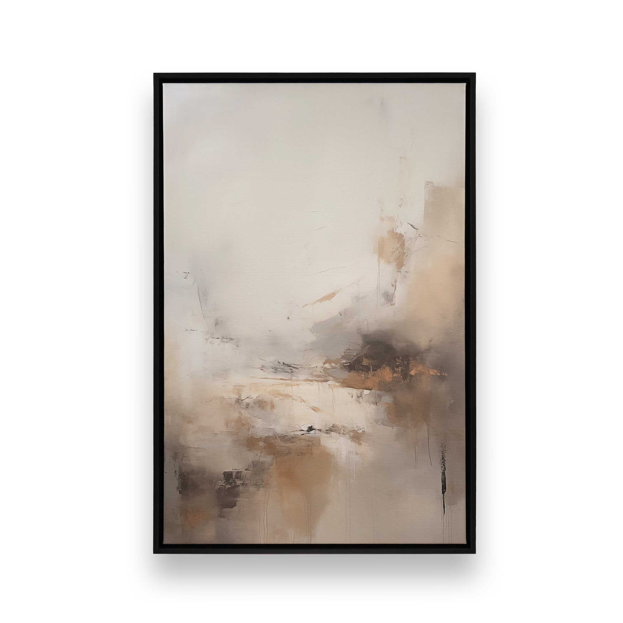Gentle Gilded Gust III Canvas Wall Art Print - Modern Abstract Painting for Living Room, Bedroom & Office Decor