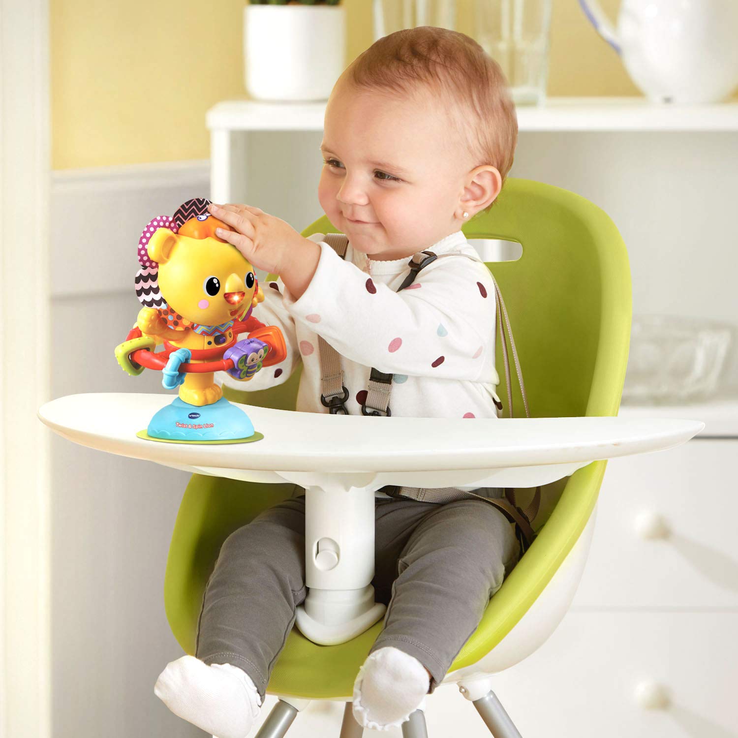 VTech Twist and Spin Lion - Interactive Learning Toy for Toddlers | Educational Baby Toy with Lights, Sounds & Music | Perfect for Early Childhood Development & Playtime Fun