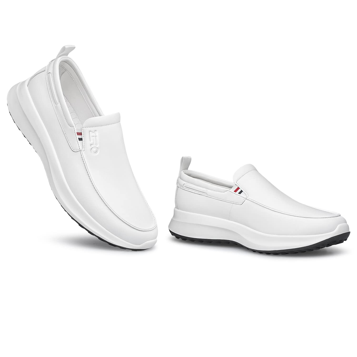 **Men's Platform Loafers Sneakers - Slip-On Comfort & Easy On/Off - Trendy Casual Shoes for Fall 2022 - Perfect for Office, Travel & Everyday Wear**