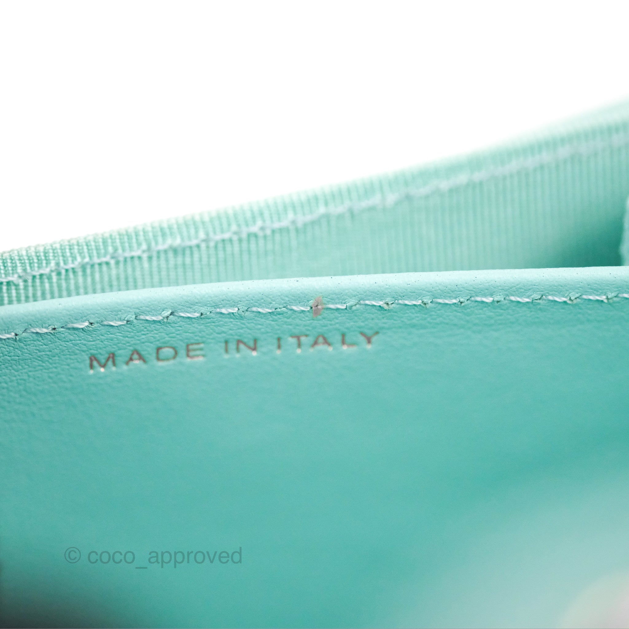 Chanel Classic Flap Coin Purse in Tiffany Blue Caviar Leather with Silver Hardware - Perfect for Everyday Use & Luxury Gift Giving