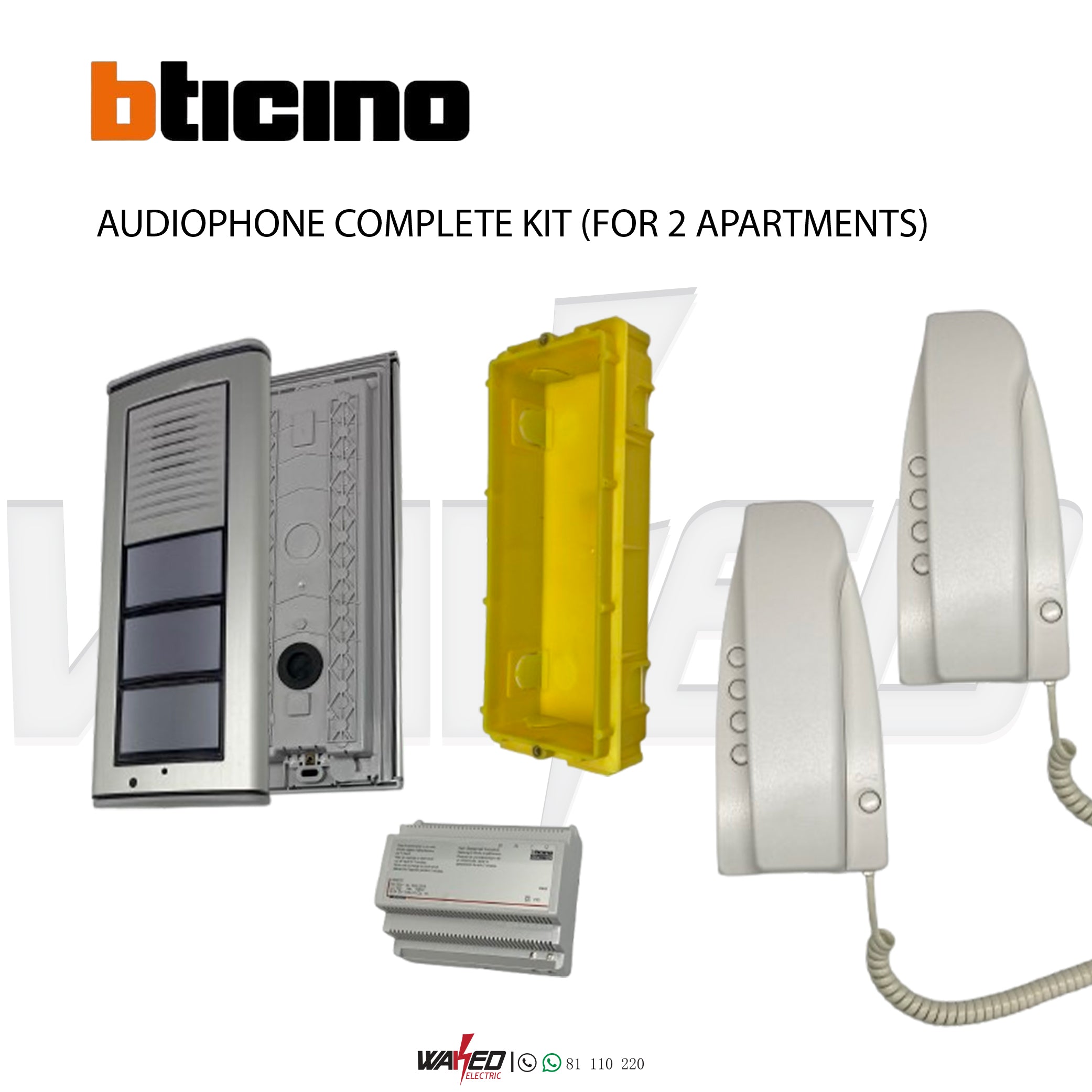 Bticino Audiophone 2 - Intercom System for Apartments | Secure Communication & Access Control for Multi-Unit Buildings
