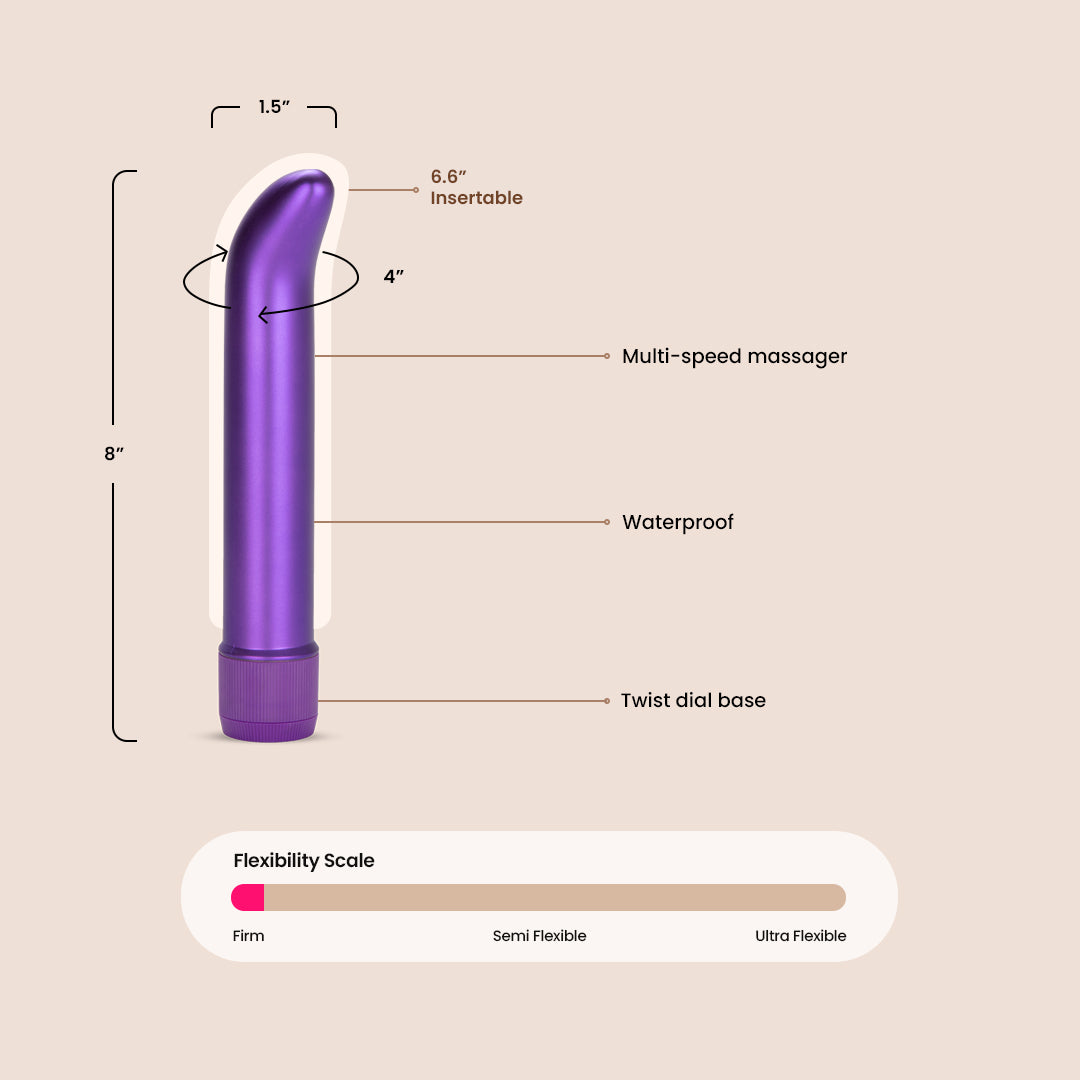 CalExotics Satin G™ Rechargeable Vibrator - ABS Plastic Body for Smooth & Powerful Sensations | Perfect for Couples Play, Solo Pleasure & Romantic Nights