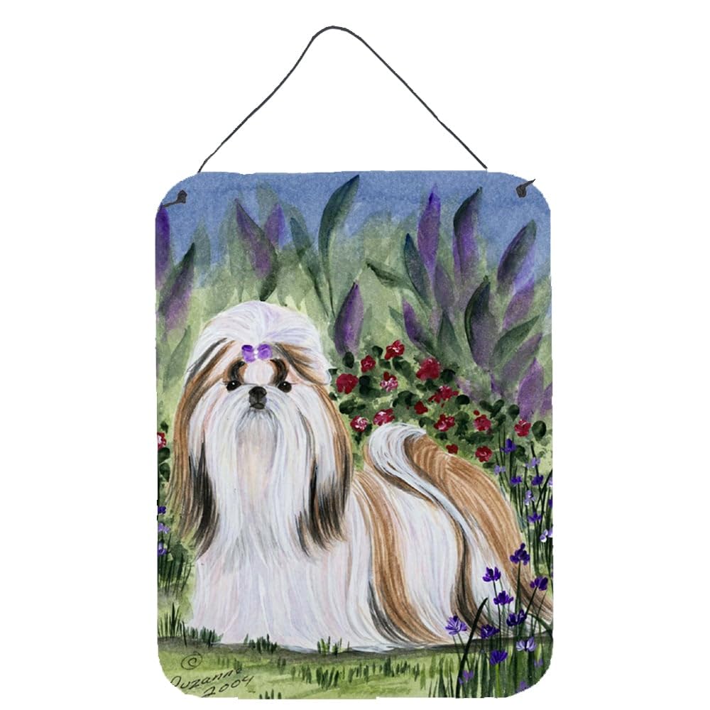 Caroline's Treasures Shih Tzu Wall Decor - 12x16 Aluminum Metal Sign for Kitchen, Bar, Bathroom & Front Door | Durable Hanging Plaque for Home Decor | Perfect for Pet Lovers & Interior Design