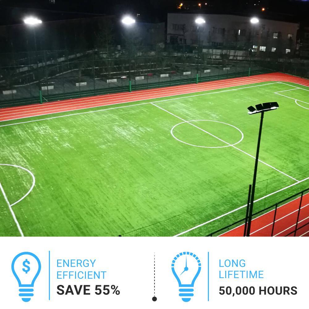 450W LED High Output Flood Light with Photocell - 5700K Daylight White - AC277-480V High Voltage - Dusk to Dawn Security Light - IP65 Waterproof - Bronze Finish - 20KV Surge Protector - for Garden, Yard, Parking Lot, Stadium & Arena Lighting (Outdoor Security & Landscape Illumination)