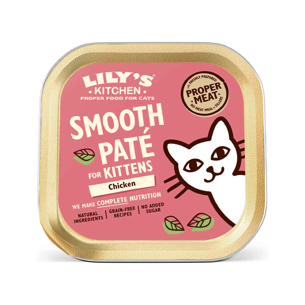 Premium Smooth Pate Curious Kitten Chicken Wet Cat Food - Grain-Free, High-Protein Kitten Food for Growing Cats | Perfect for Picky Eaters & Mealtime Enrichment