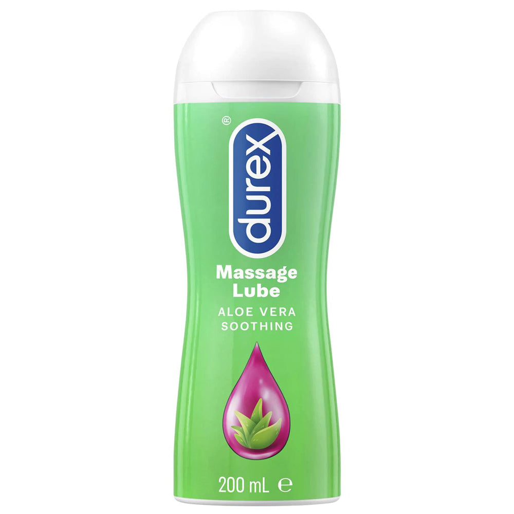 Durex 2-in-1 Aloe Vera Soothing Massage Lubricant - Long Lasting Personal Lubricant for Couples - Perfect for Sensual Massage & Intimate Moments