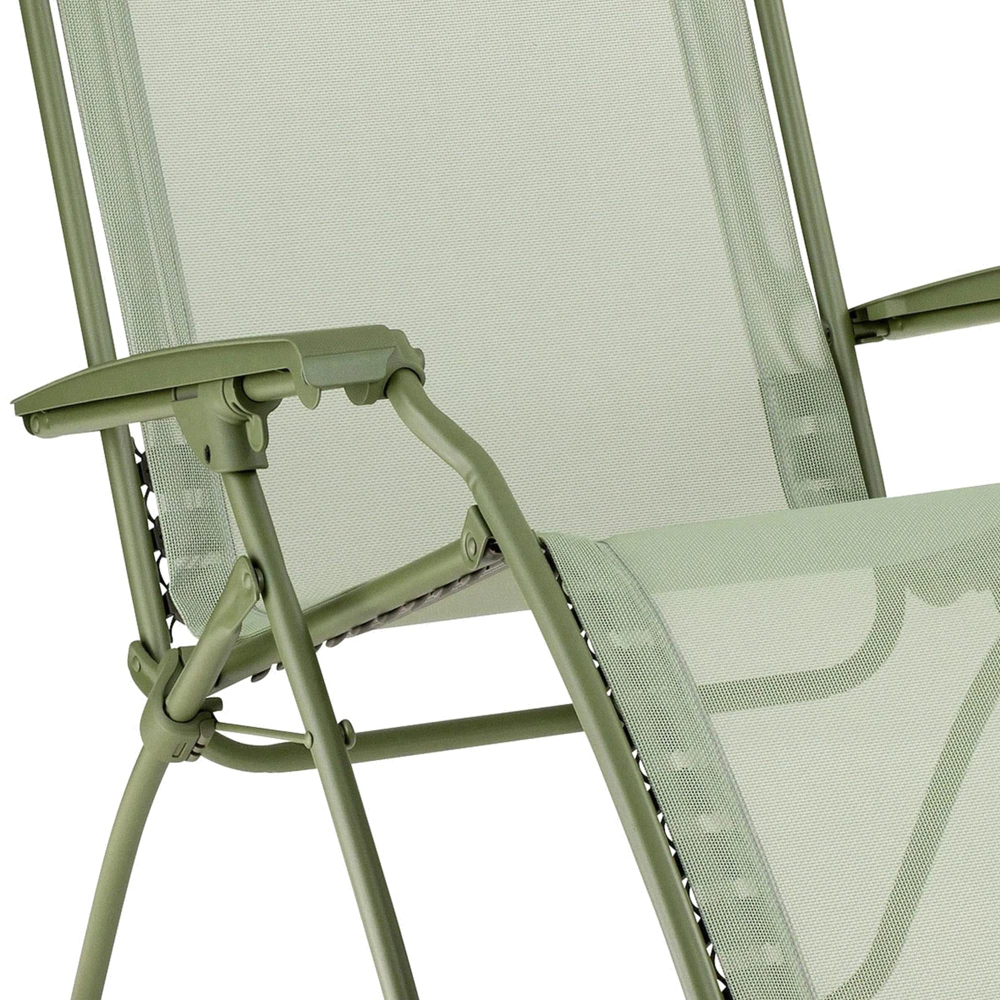 Lafuma R Clip Zero Gravity Chair - Adjustable Reclining Outdoor Lounge Chair with Headrest, Moss Green - Perfect for Patio, Backyard, Beach, and Camping Relaxation