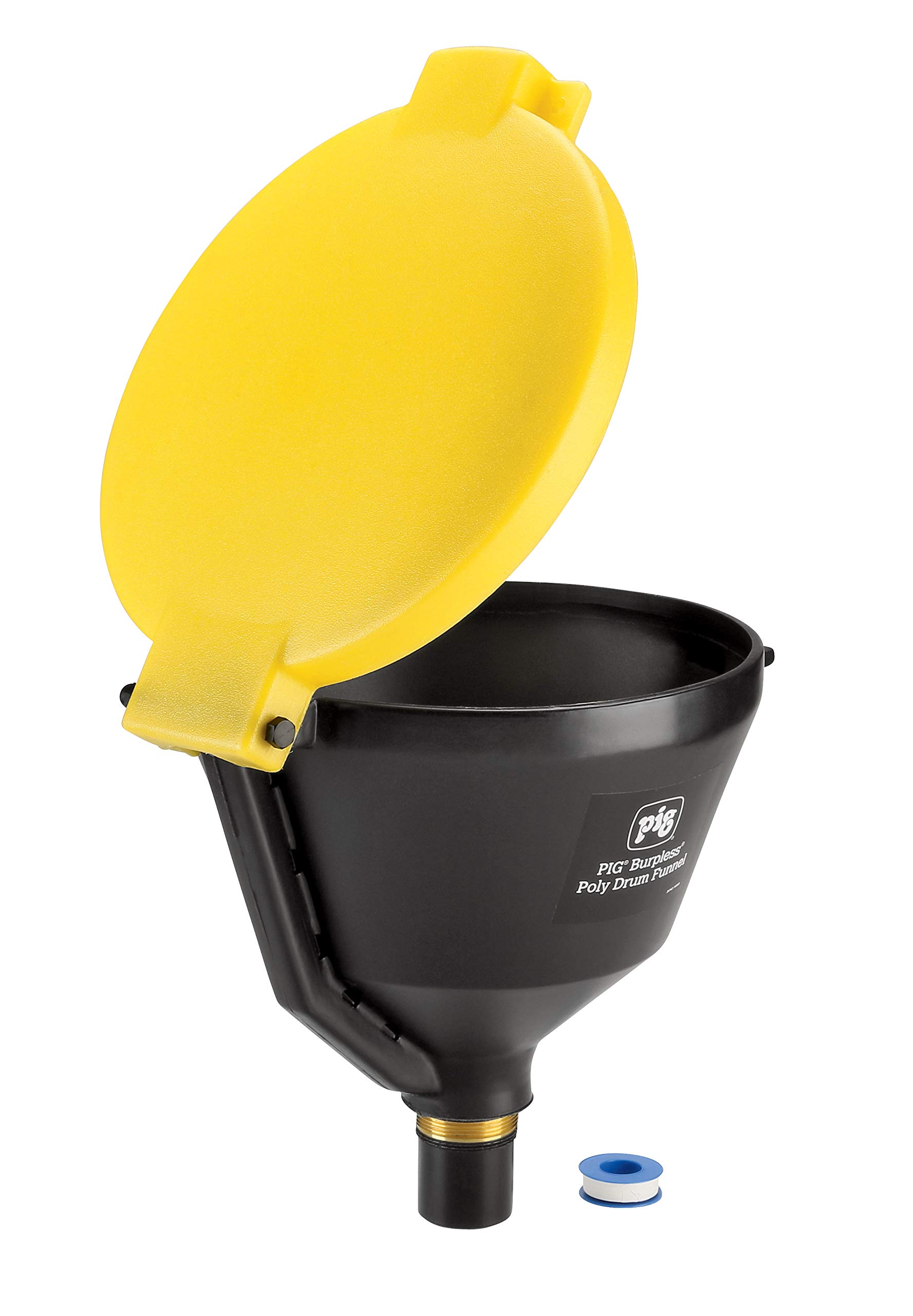 PIG Drum Funnel - Burpless Poly Drum Funnel for 30 & 55 Gallon Plastic or Steel Drums with 2