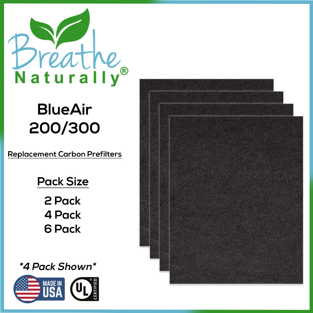 BlueAir 200 & 300 Series Replacement Carbon Pre-Filters - Compatible with BlueAir Air Purifiers - Improves Air Quality & Reduces Odors - Perfect for Home, Office, Nursery & Pet Areas