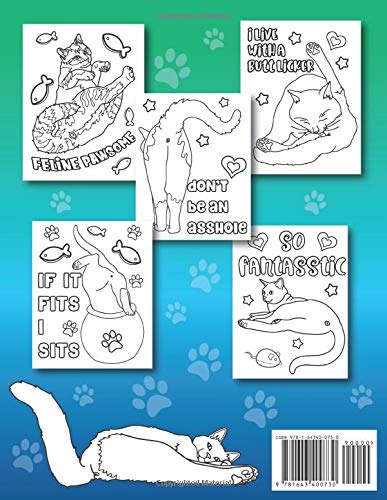 Guess What? Cat Butt! Funny Cat Coloring Book for Adults - Stress Relief with Snarky Cat Drawings & Quotes | Perfect Gift for Cat Lovers, Relaxation & Humor Therapy