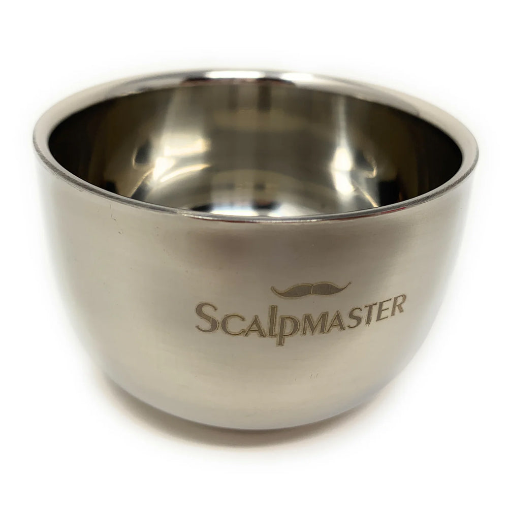 Premium Stainless Steel Shaving Bowl for Men - Scalpmaster 3.4oz Shave Accessory - Perfect for Wet Shaving, Beard Care & Travel Grooming Kit