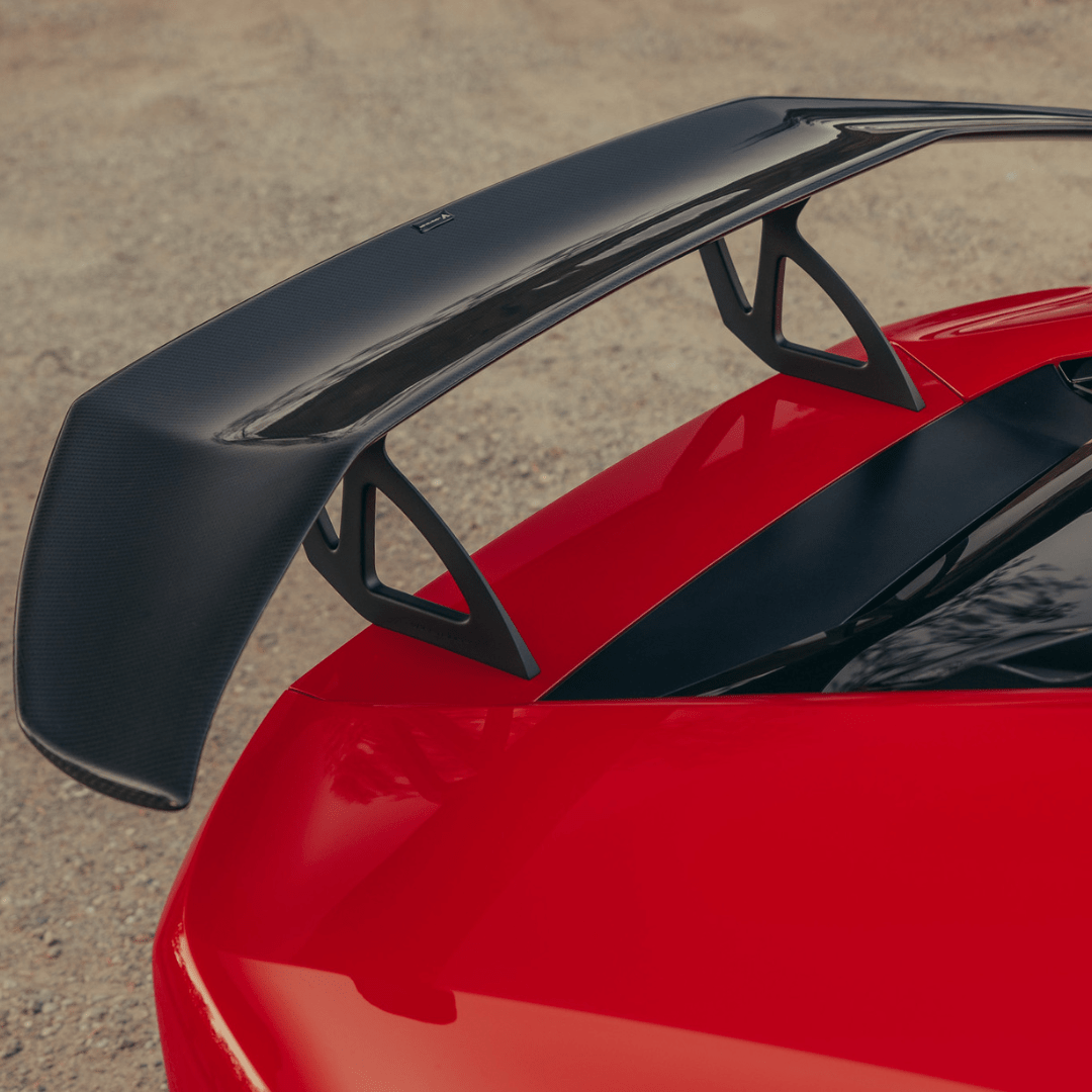 Lamborghini Huracan Mondiale Edizione Aero Wing Blade with Aluminum Uprights - High Performance Rear Spoiler for Racing & Street Driving