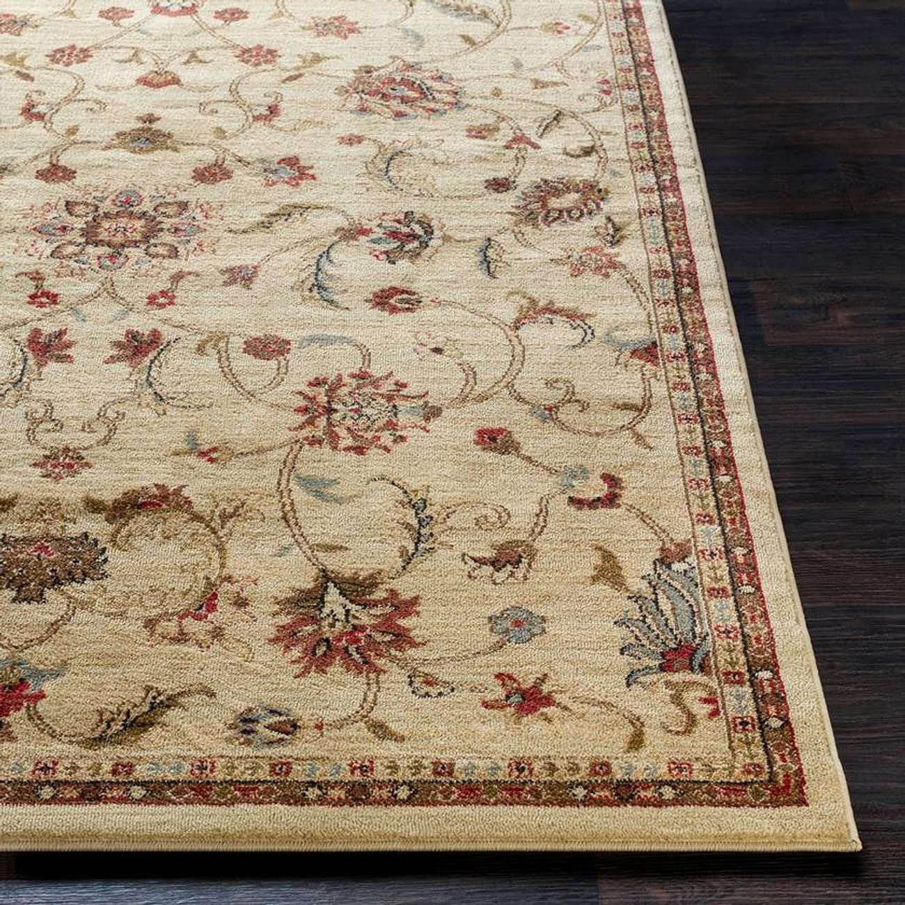 Mark&Day 5x7 George Traditional Khaki Area Rug - Soft Brown White Beige Carpet for Living Room, Bedroom, Kitchen - Perfect for Home Decor & Cozy Spaces (5'3