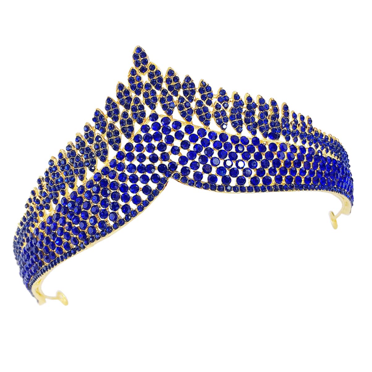 1pc Elegant Blue Rhinestone Tiara Headband for Women - Vintage Crystal Princess Crown for Birthday, Prom, Wedding, Pageant & Special Occasions - Royal Chic Alloy Hair Accessory