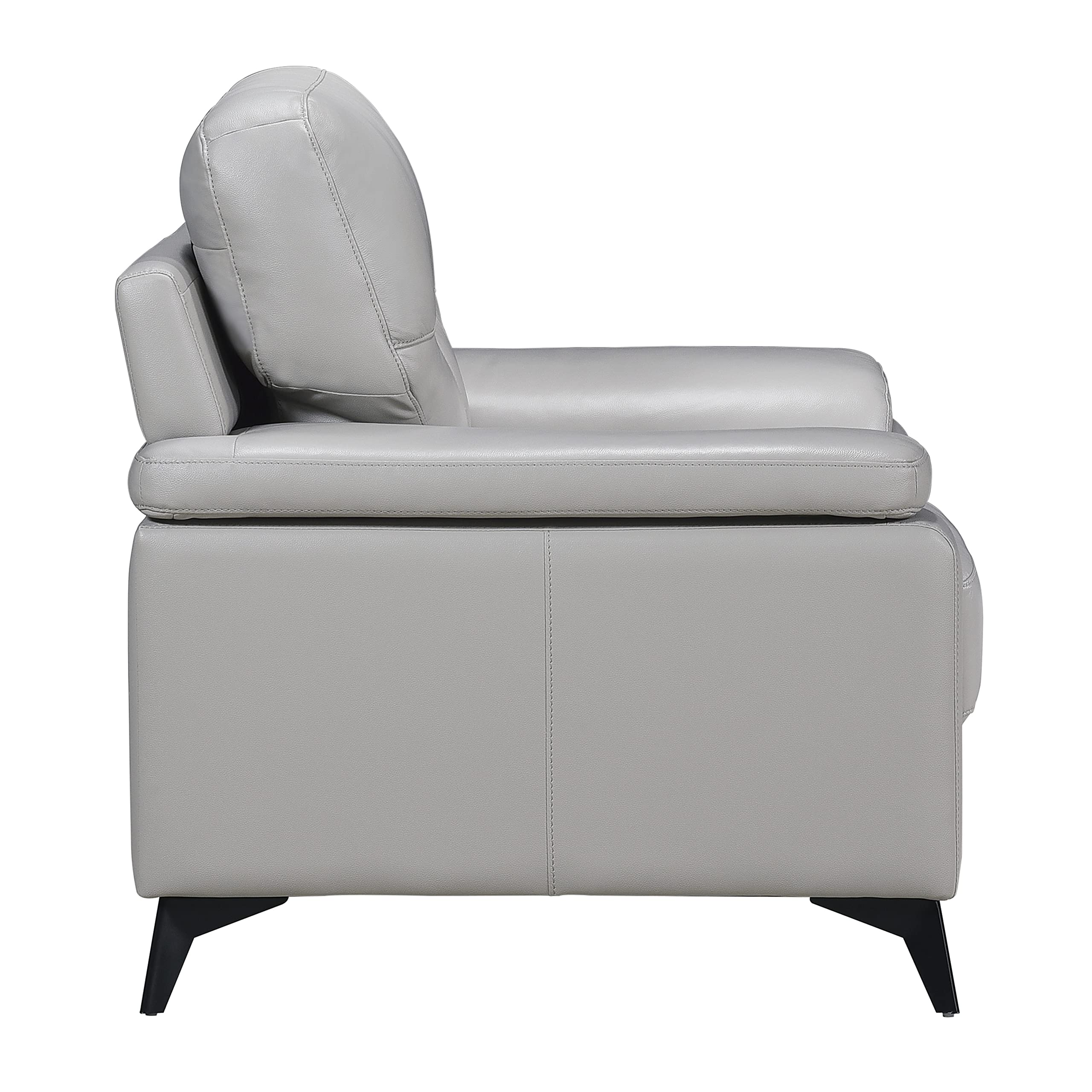 Lexicon Iglesia Modern Living Room Sofa - Silver Gray Upholstered Couch for Small Spaces, Apartments & Cozy Home Decor | Perfect for Lounging, Entertaining & Relaxing