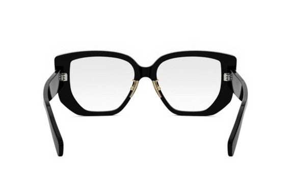 Celine TRIOMPHE CL50146F 001 Shiny Black Butterfly Women's Eyeglasses - Fashionable Designer Glasses for Women, Perfect for Work, Reading & Everyday Style