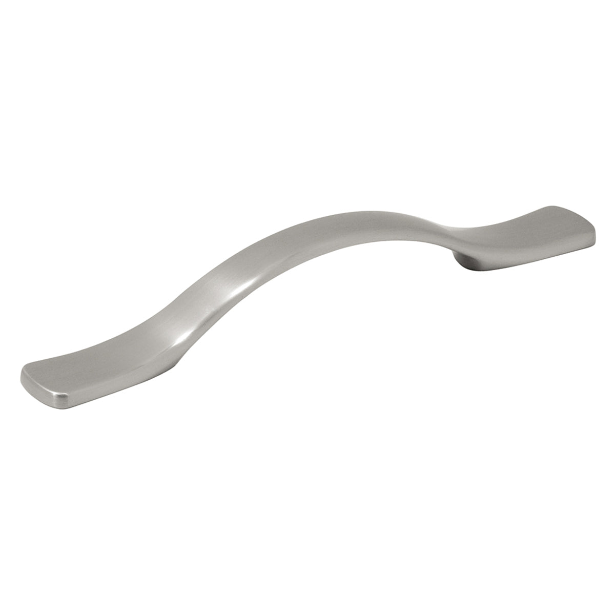 Euro Contemporary Cabinet Pull 4 Inch Center to Center Satin Nickel Finish - Modern Kitchen & Bathroom Hardware for Cabinets and Drawers